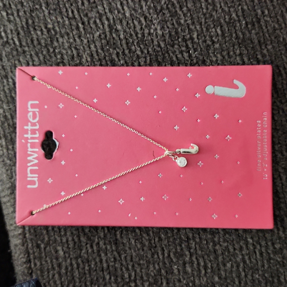 Unwritten Initial "I" Necklace